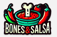 Bones & Salsa 3" x 2.04" Sticker