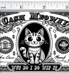 "Cash Meowny" Vinyl Sticker